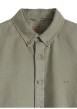 Thumbnail Chemise en coton kaki à coupe droite pourvue d'une col boutonné - Image 2