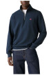 Thumbnail Sweat en coton marine à coupe droite pourvu d'un col camionneur - Image 6