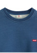 Thumbnail Pull en coton bleu à coupe droite effet délavé pourvu d'un col rond - Image 2