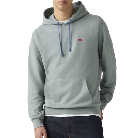 Sweat en coton gris à coupe droite pourvu d'un...