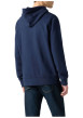 Thumbnail Sweat zippé en coton marine à coupe droite pourvu d'un col à capuche - Image 2
