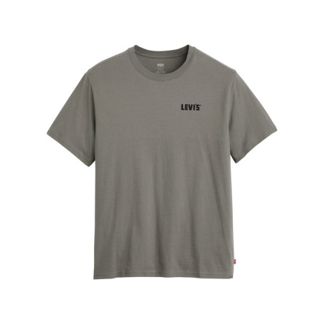 T-shirt en coton anthracite imprimé à coupe...
