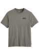 Thumbnail T-shirt en coton anthracite imprimé à coupe droite pourvu d'un col rond