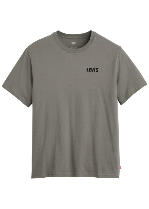 T-shirt en coton anthracite imprimé à coupe...