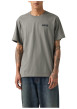 Thumbnail T-shirt en coton anthracite imprimé à coupe droite pourvu d'un col rond - Image 4
