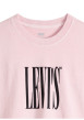 Thumbnail T-shirt en coton rose imprimé à coupe droite pourvu d'un col rond - Image 2