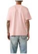 Thumbnail T-shirt en coton rose imprimé à coupe droite pourvu d'un col rond - Image 4