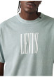 Thumbnail T-shirt en coton gris imprimé à coupe droite pourvu d'un col rond - Image 5