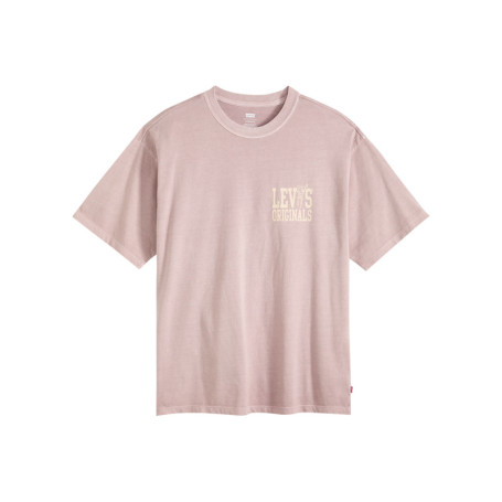 T-shirt en coton rose à coupe droite pourvu...
