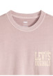 Thumbnail T-shirt en coton rose à coupe droite pourvu d'un col rond côtelé - Image 2