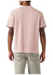 Thumbnail T-shirt en coton rose à coupe droite pourvu d'un col rond côtelé - Image 4