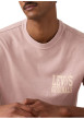 Thumbnail T-shirt en coton rose à coupe droite pourvu d'un col rond côtelé - Image 5