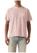 Thumbnail T-shirt en coton rose à coupe droite pourvu d'un col rond côtelé - Image 6