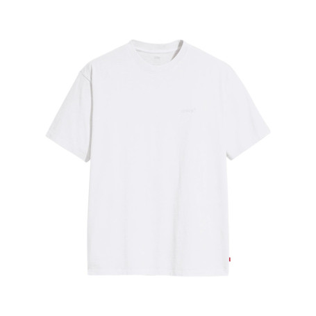 T-shirt en coton blanc à coupe droite pourvu...