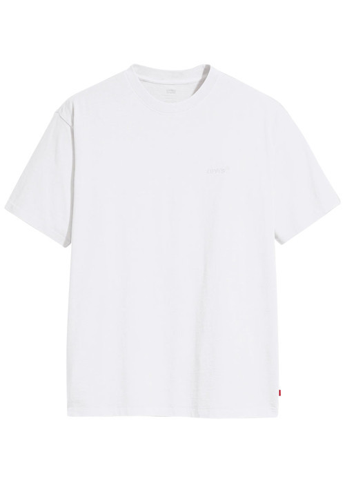 T-shirt en coton blanc à coupe droite pourvu...
