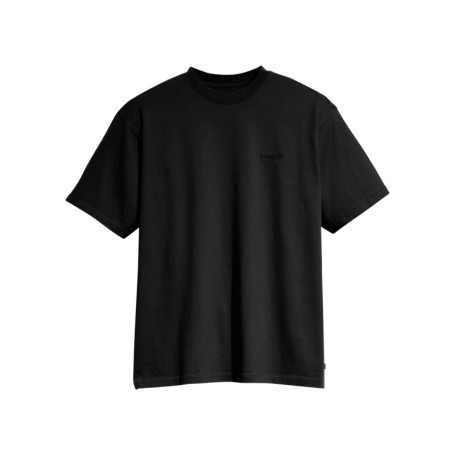 T-shirt en coton noir à coupe droite pourvu...