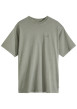 Thumbnail T-shirt en coton kaki à coupe droite pourvu d'un col rond finement côtelé