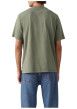 Thumbnail T-shirt en coton kaki à coupe droite pourvu d'un col rond finement côtelé - Image 4