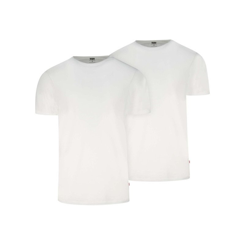 Levi's® - Lot De 2 T-shirts En Coton Blancs à Coupe Droite Et Cols Ronds - Blanc Levi's® - Lot De 2 T-shirts En Coton Blancs à Coupe Droite Et Cols Ronds - Blanc
