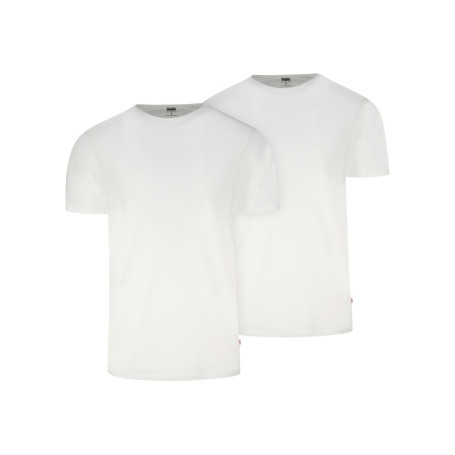 Lot de 2 t-shirts en coton blancs à coupe...