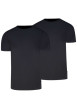 Thumbnail Lot de 2 t-shirts en coton noirs à coupe droite et cols ronds