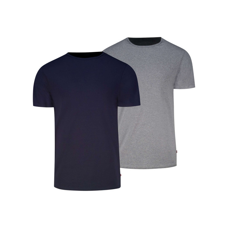 Levi's® - Lot De 2 T-shirts En Coton Multicolores à Coupe Droite Et Cols Ronds - Multicolore