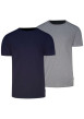 Thumbnail Lot de 2 t-shirts en coton multicolores à coupe droite et cols ronds
