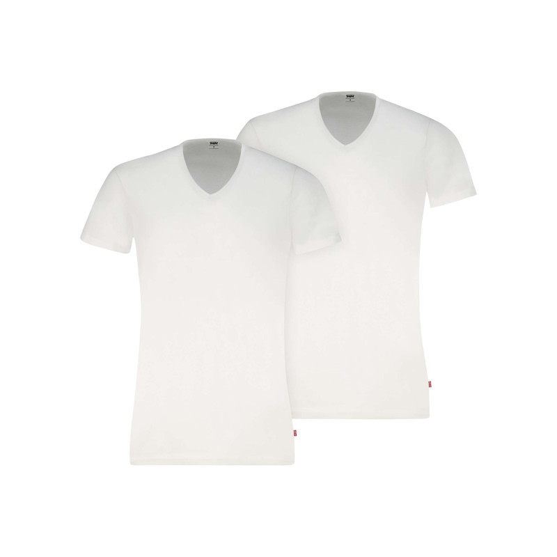 Levi's® - Lot De 2 T-shirts En Coton Blancs à Coupe Droite Et De Cols En V - Blanc Levi's® - Lot De 2 T-shirts En Coton Blancs à Coupe Droite Et De Cols En V - Blanc