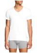 Thumbnail Lot de 2 t-shirts en coton blancs à coupe droite et de cols en v - Image 3