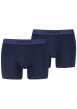 Thumbnail Lot de 2 boxers en coton marine pourvus de ceintures élastiquées