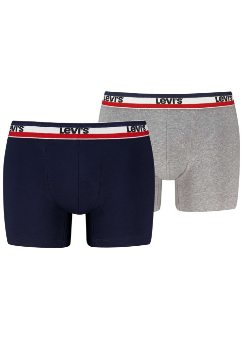 Lot de 2 boxers en coton multicolores pourvus de ceintures élastiquées