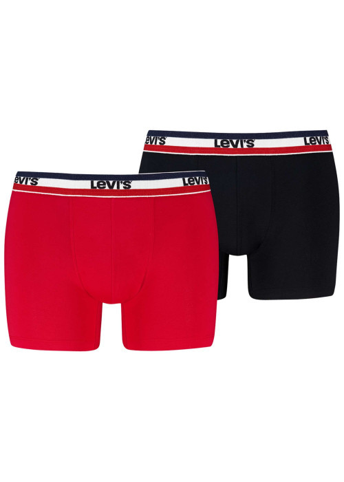 Lot de 2 boxers en coton multicolores pourvus de ceintures élastiquées