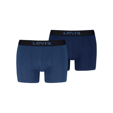 Lot de 2 boxers en coton marine pourvus de...