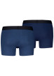 Thumbnail Lot de 2 boxers en coton marine pourvus de ceintures élastiquées - Image 2