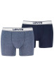Thumbnail Lot de 2 boxers en coton bleus pourvus de ceintures élastiquées