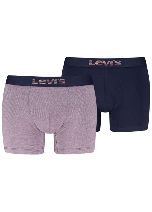 Lot de 2 boxers en coton multicolores pourvus de ceintures élastiquées