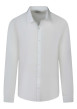 Thumbnail Chemise en coton blanche unie avec un col français et une coupe slim