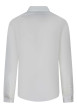 Thumbnail Chemise en coton blanche unie avec un col français et une coupe slim - Image 2