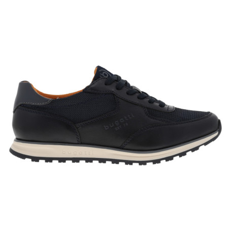 Sneakers bleu marine à talon plat avec un...