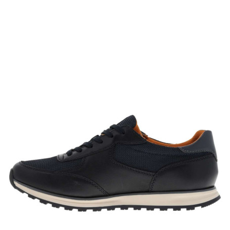 Sneakers bleu marine à talon plat avec un...