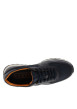 Thumbnail Sneakers bleu marine à talon plat avec un empiècement en cuir sur le pourtour - Image 4