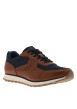 Thumbnail Sneakers Cognac à talon plat avec un empiècement en cuir sur le pourtour - Image 3