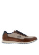 Thumbnail Sneakers cognac à talon plat avec un logo imprimé sur le côté