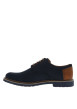 Thumbnail Derbies bleu marine à talon décroché bas avec des lacets ronds - Image 2