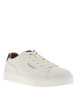 Thumbnail Sneakers blanches avec un logo de la marque et des lacets plats - Image 3