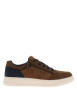 Thumbnail Sneakers cognac à talon plat avec des lacets et un zip latéral