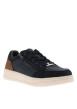 Thumbnail Sneakers bleu marine à talon plat avec un zip latéral et des lacets plats - Image 3
