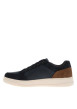Thumbnail Sneakers bleu marine à talon plat avec un zip latéral et des lacets plats - Image 2