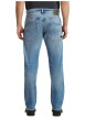 Thumbnail Jean en coton bleu stone délavé avec une coupe droite et 5 poches - Image 5