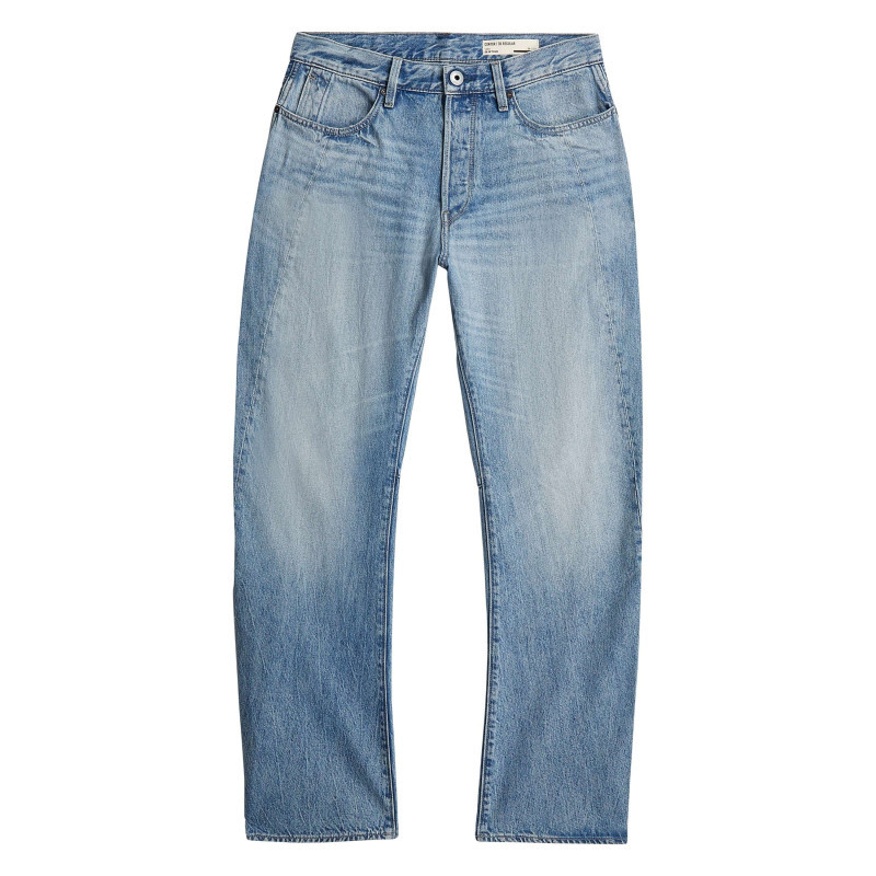 G-star Raw - Jean En Coton Bleu Stone Délavé Avec Une Coupe Arquée Et 5 Poches - Bleu